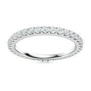 0.60 Ctw Round Moissanite 925 Sterling Silver Full Eternity Women Graduation Gift Ring